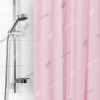 Штора для ванной (занавес) п/этилен 180x180см розовая, 10колец 0811/6671 Вилина